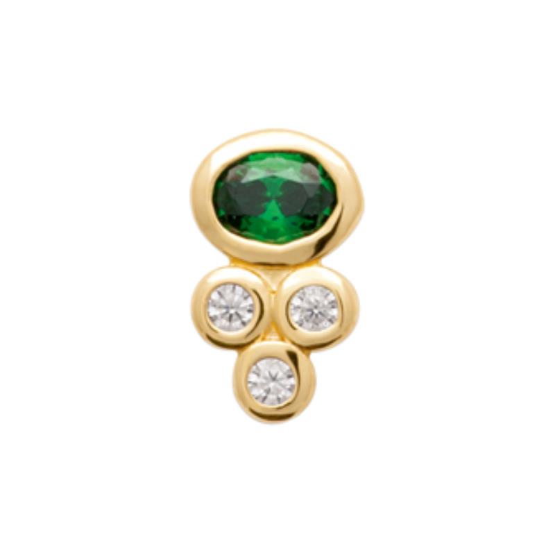 Coque de Nacre Boucle d'oreille à l'unité plaqué or 23021350U