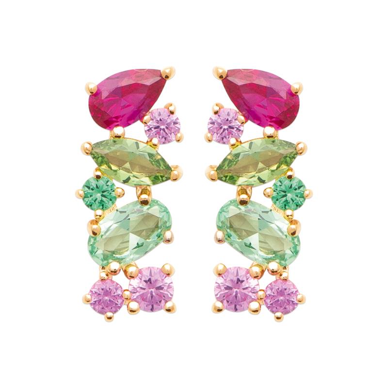 Coque de Nacre Puces d'oreilles plaqué or 23088405