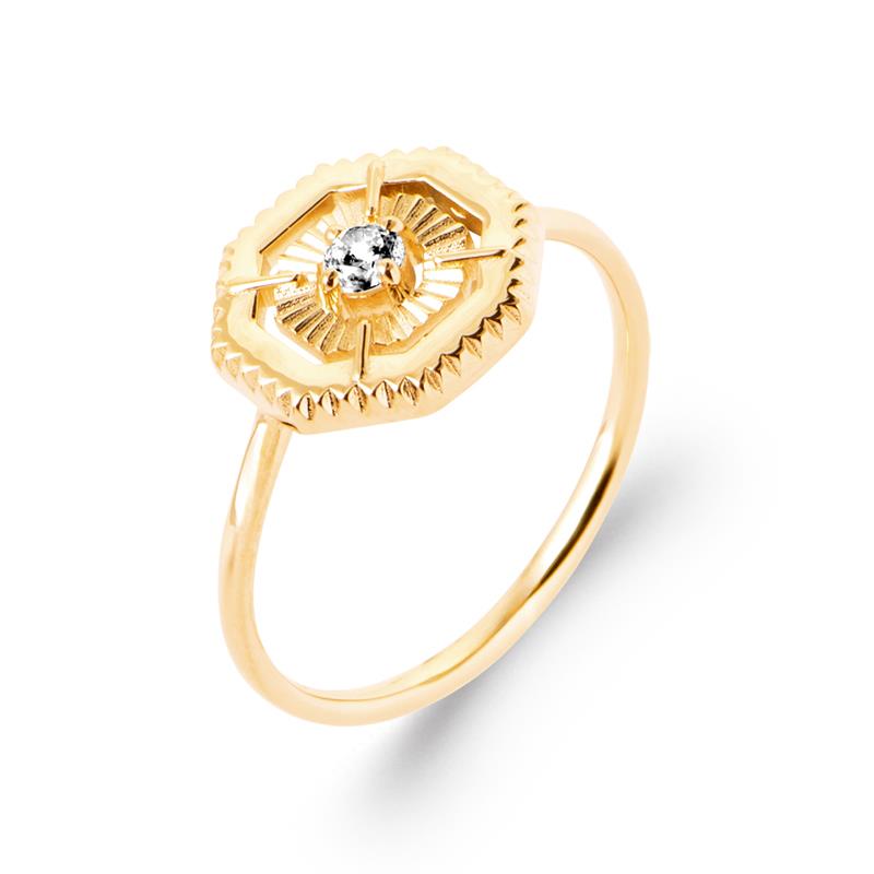 Coque de Nacre Bague plaqué or 20018710