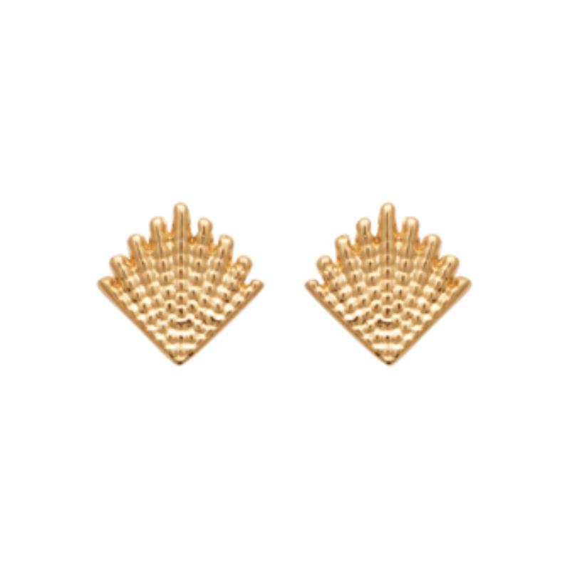 Coque de Nacre Puces d'oreilles plaqué or 2591500