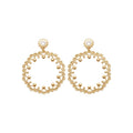 Coque de Nacre Boucles d'oreilles pendantes plaqué or 23003410