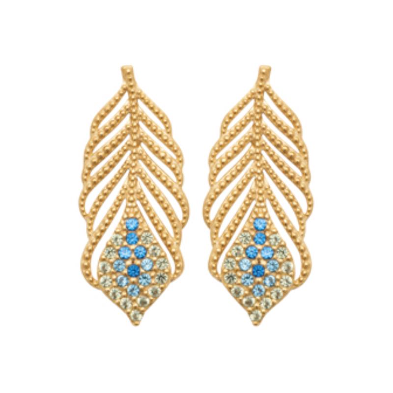 Coque de Nacre Puces d'oreilles plaqué or 2574205