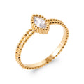 Coque de Nacre Bague solitaire plaqué or 2922910