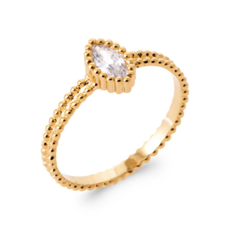 Coque de Nacre Bague solitaire plaqué or 2922910