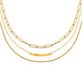 Coque de Nacre Collier acier doré 312241