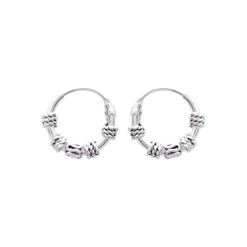 Coque de Nacre Créoles argent 1600112