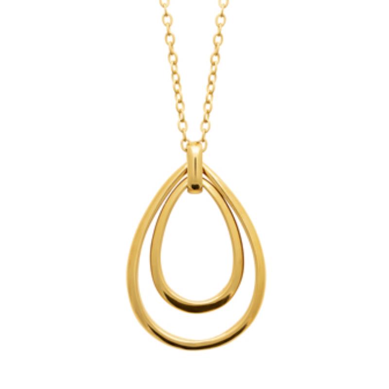 Coque de Nacre Collier acier doré 312246