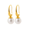 Coque de Nacre Boucles d'oreilles pendantes acier doré 3121709