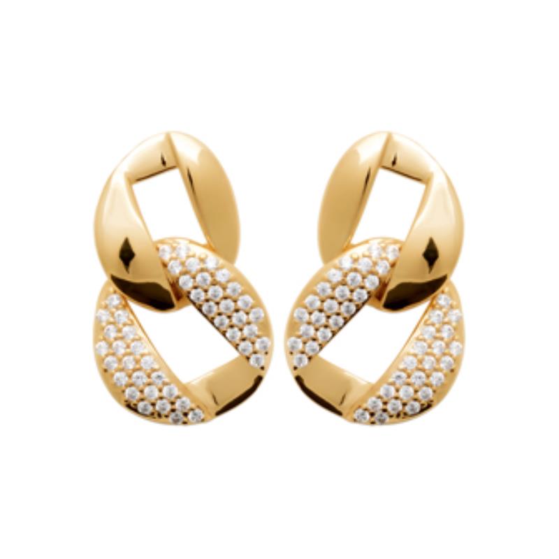 Coque de Nacre Puces d'oreilles plaqué or 23023710