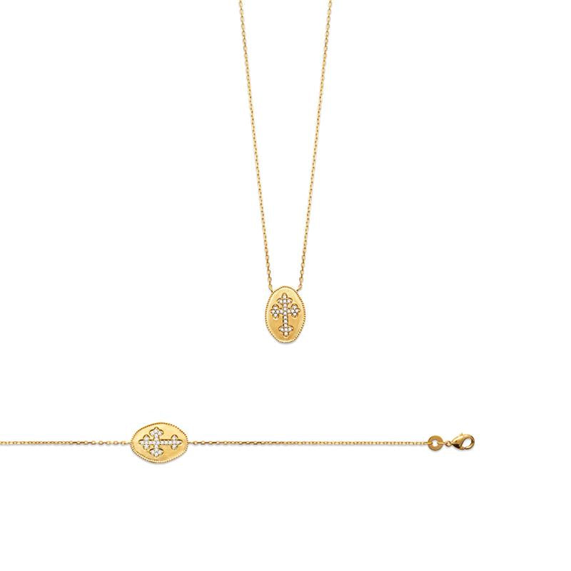 Coque de Nacre Collier plaqué or 973127