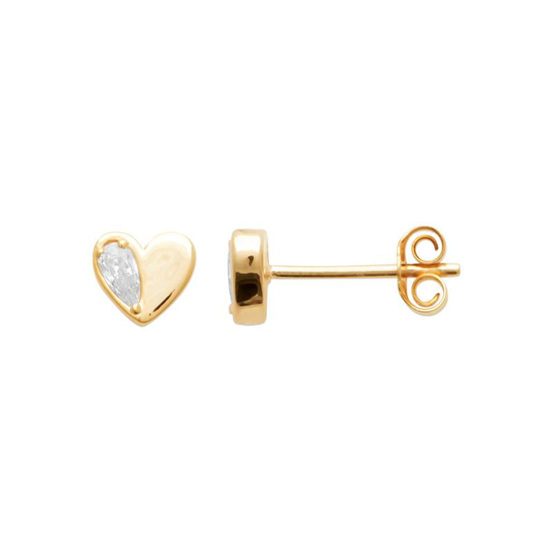 Coque de Nacre Puces d'oreilles plaqué or 23044310