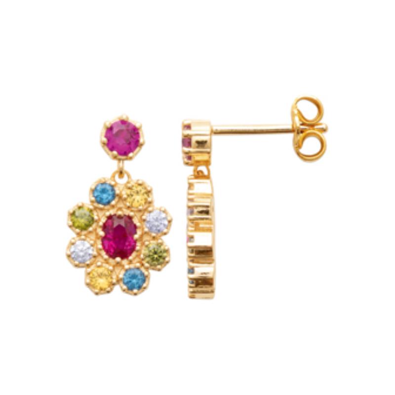 Coque de Nacre Boucles d'oreilles pendantes plaqué or 23072505