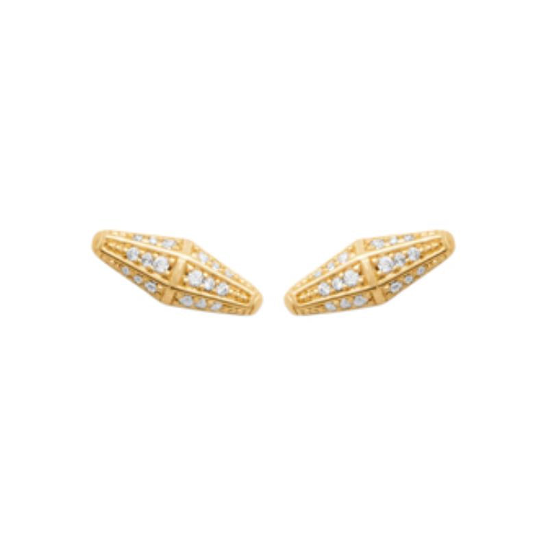 Coque de Nacre Puces d'oreilles plaqué or 23017610