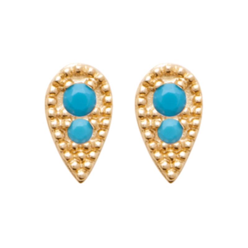 Coque de Nacre Puces d'oreilles plaqué or 2599130