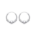 Coque de Nacre Créoles argent 1600316
