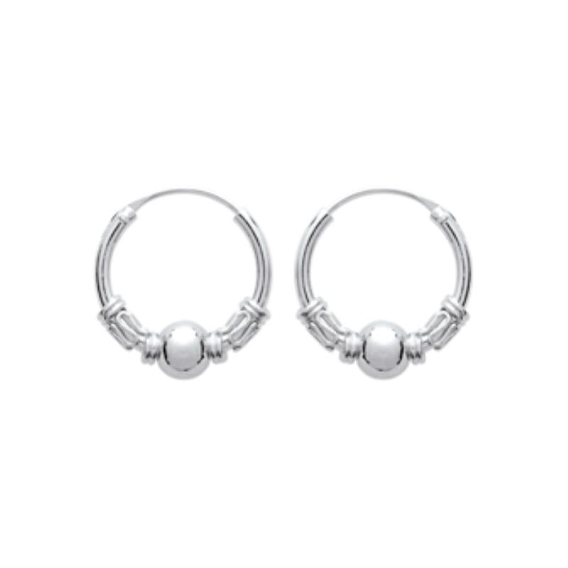 Coque de Nacre Créoles argent 1600316