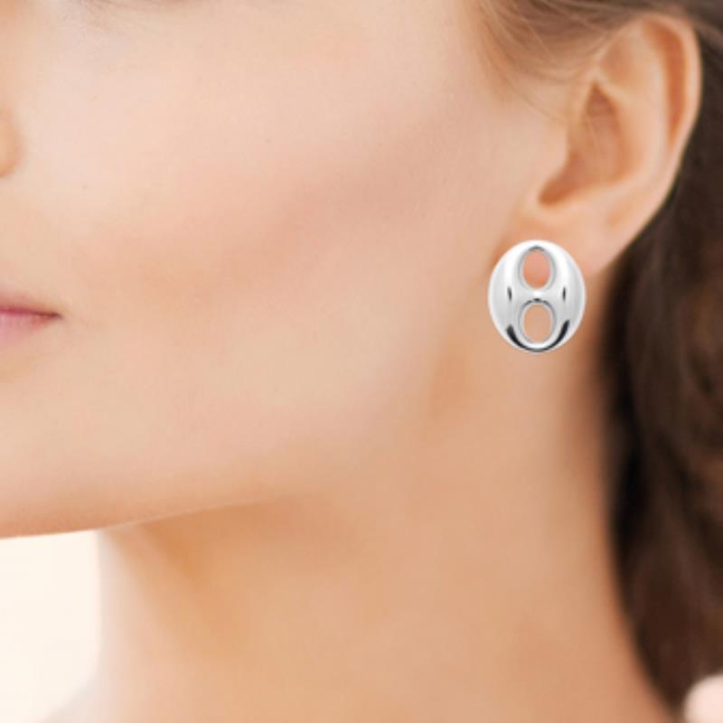Coque de Nacre Puces d'oreilles acier 3123600