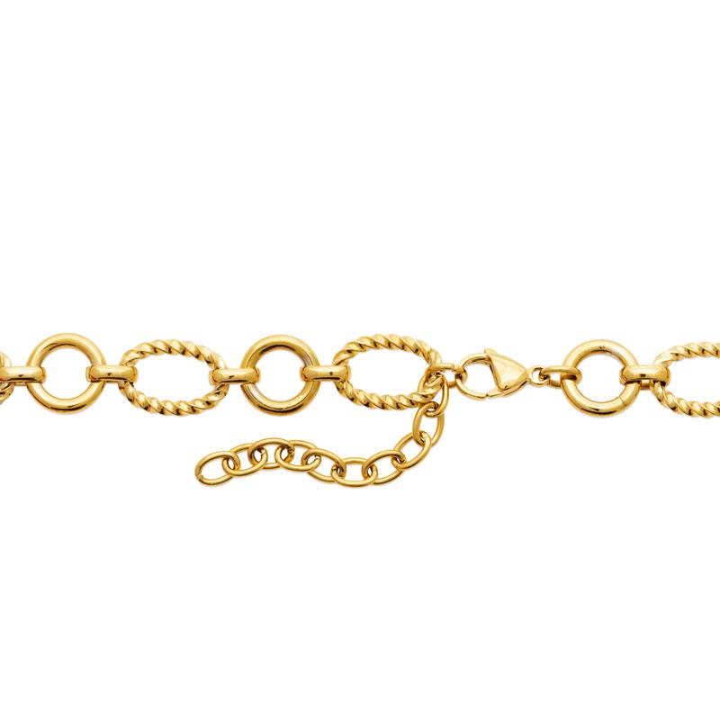 Coque de Nacre Collier acier doré 312346