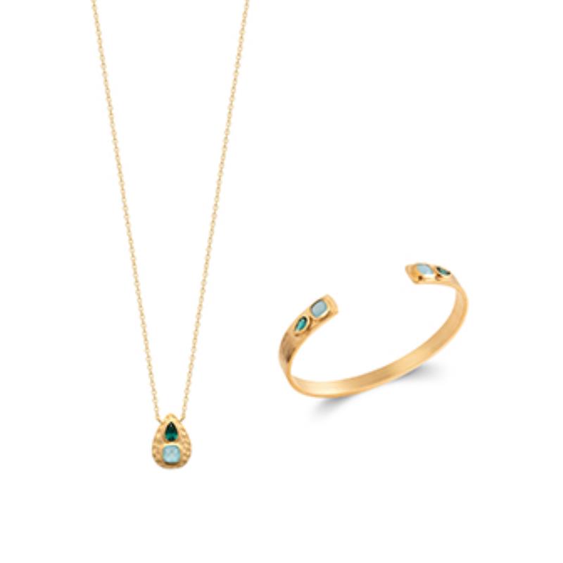 Coque de Nacre Collier plaqué or 973398