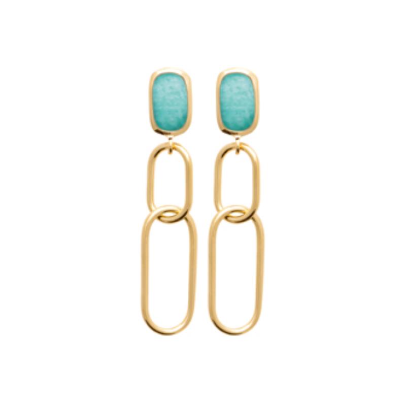 Coque de Nacre Boucles d'oreilles pendantes plaqué or 23001160
