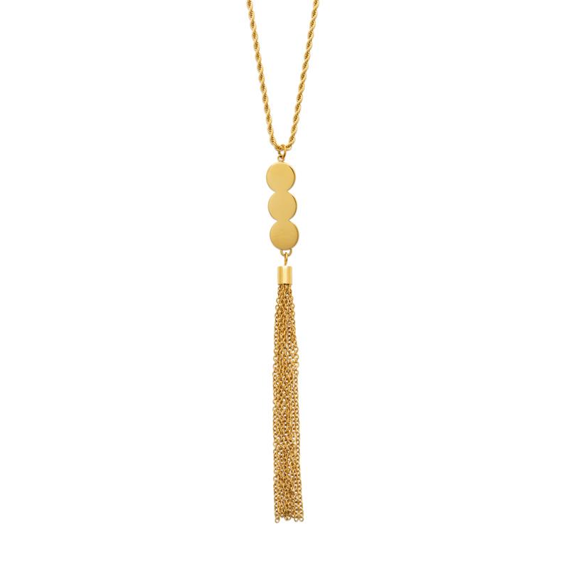 Coque de Nacre Collier acier doré 312344