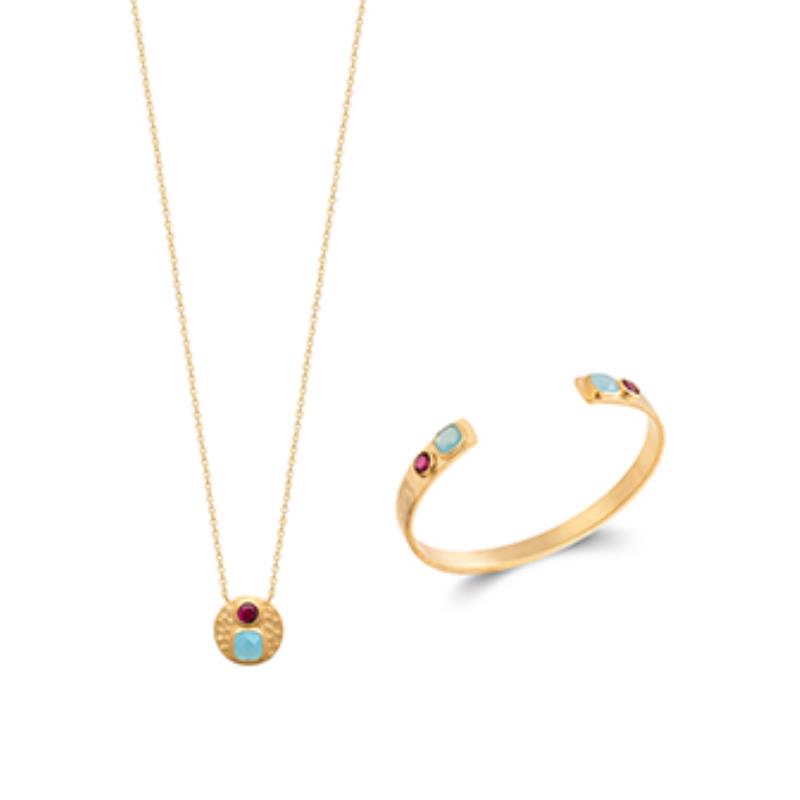 Coque de Nacre Collier plaqué or 973401