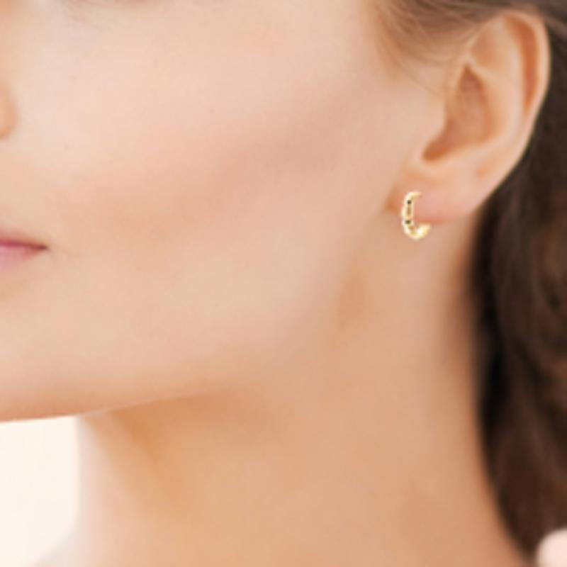 Coque de Nacre Créoles plaqué or 2668114