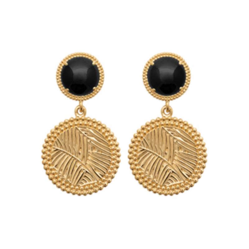 Coque de Nacre Boucles d'oreilles pendantes plaqué or 2581707