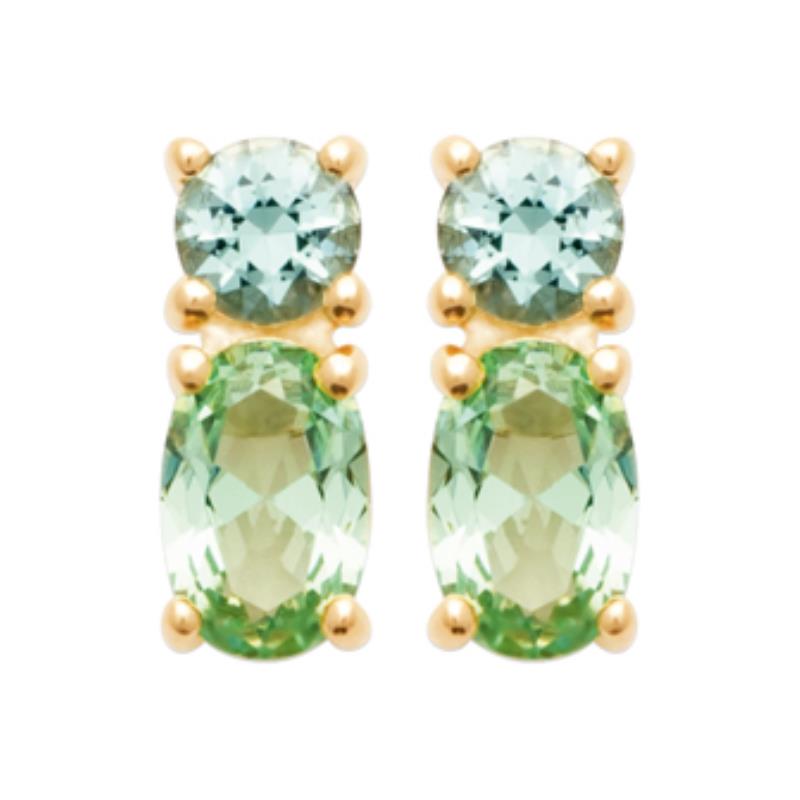 Coque de Nacre Puces d'oreilles plaqué or 23057250