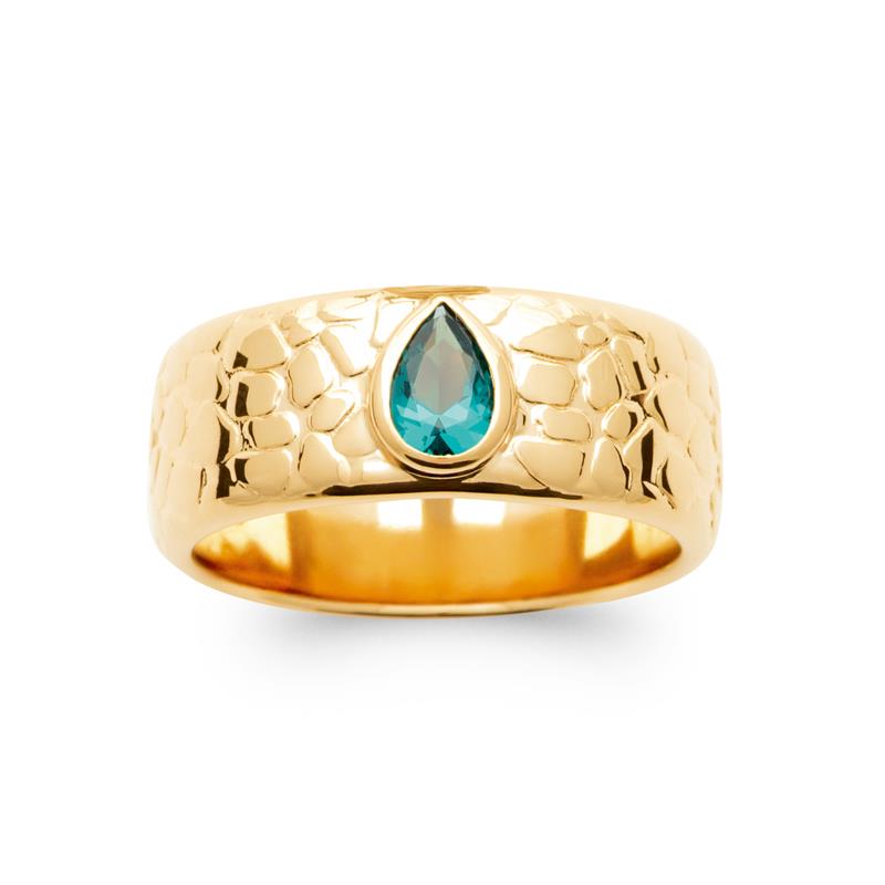 Coque de Nacre Bague solitaire plaqué or 20003550