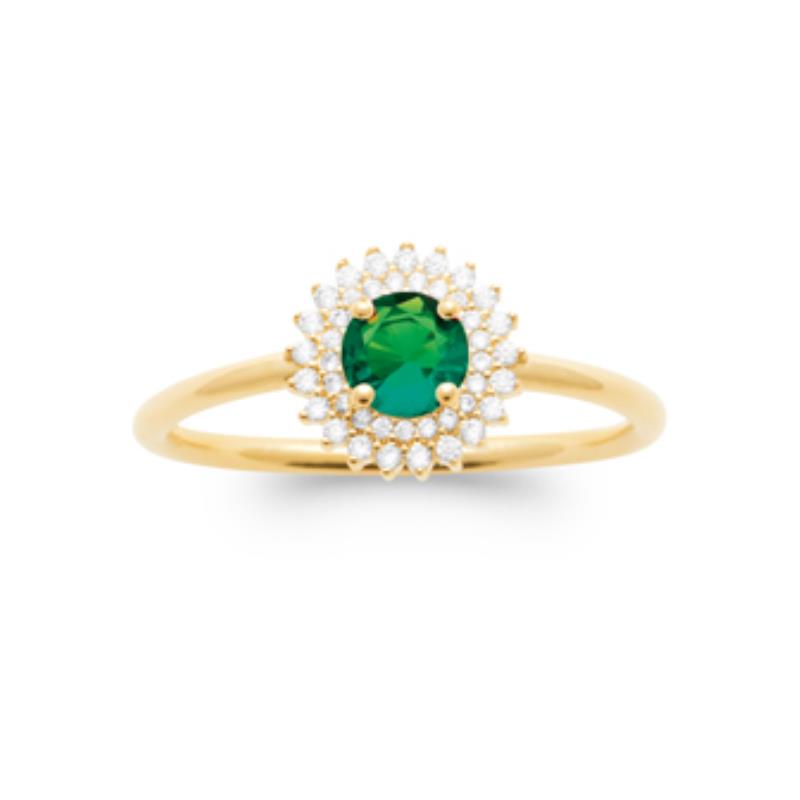 Coque de Nacre Bague solitaire plaqué or 2972750