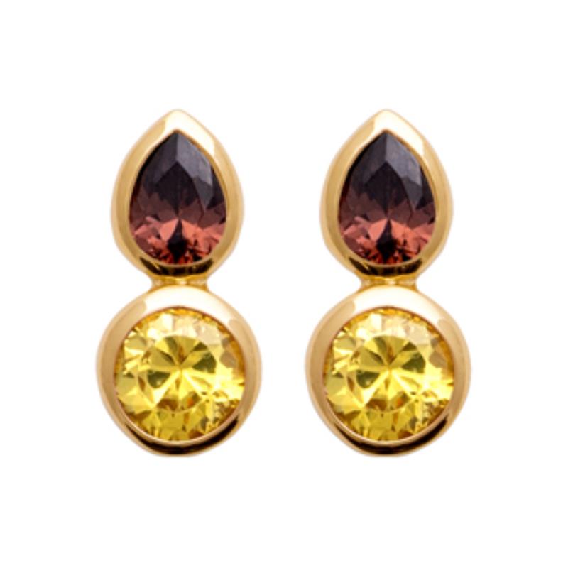 Coque de Nacre Puces d'oreilles plaqué or 23000990