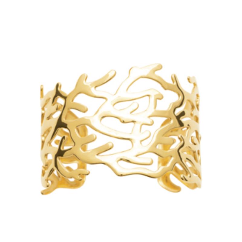 Coque de Nacre Bracelet jonc acier doré 312229