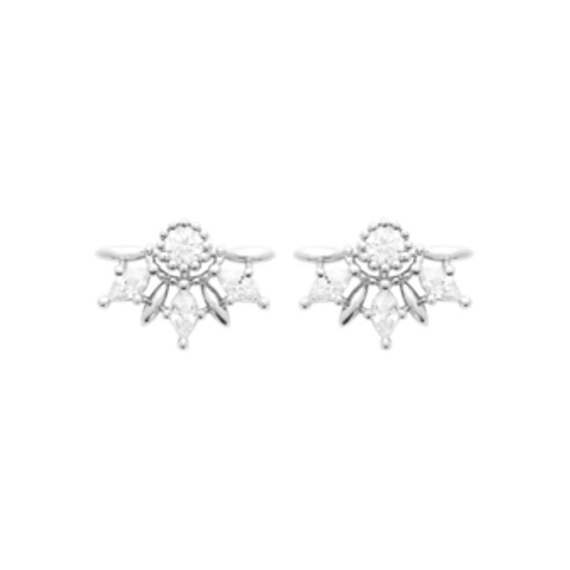 Coque de Nacre Puces d'oreilles argent 13048410