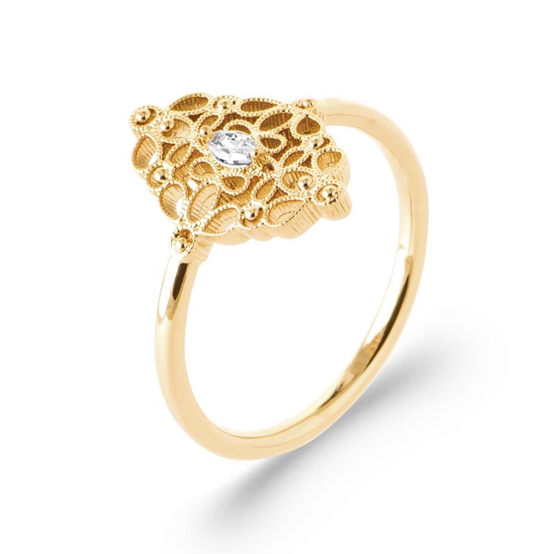 Coque de Nacre Bague plaqué or 20023010