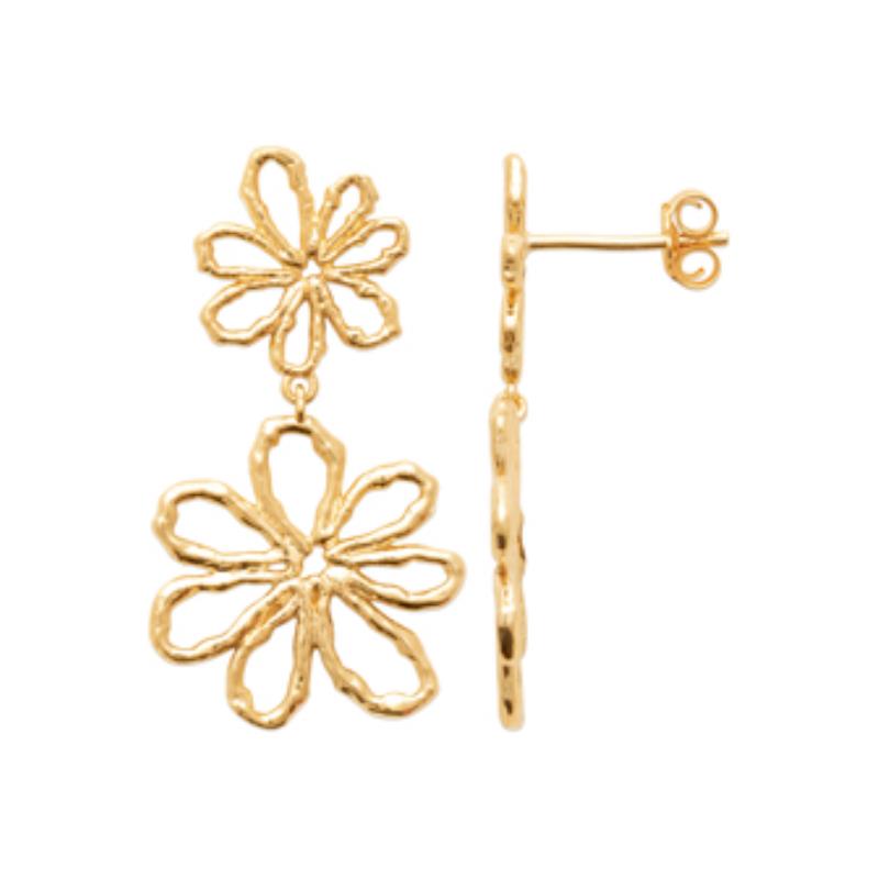Coque de Nacre Boucles d'oreilles pendantes plaqué or 23064700