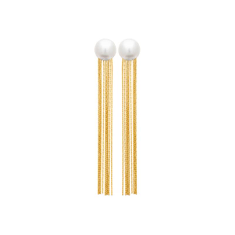 Coque de Nacre Boucles d'oreilles pendantes acier doré 3121809
