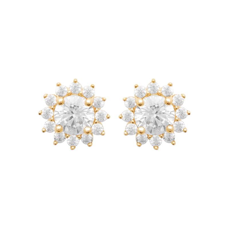 Coque de Nacre Puces d'oreilles plaqué or 23045710