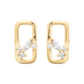 Coque de Nacre Puces d'oreilles plaqué or 23052710