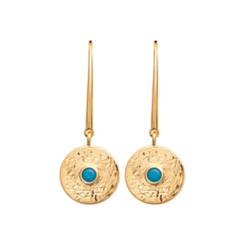 Coque de Nacre Boucles d'oreilles pendantes plaqué or 2560630