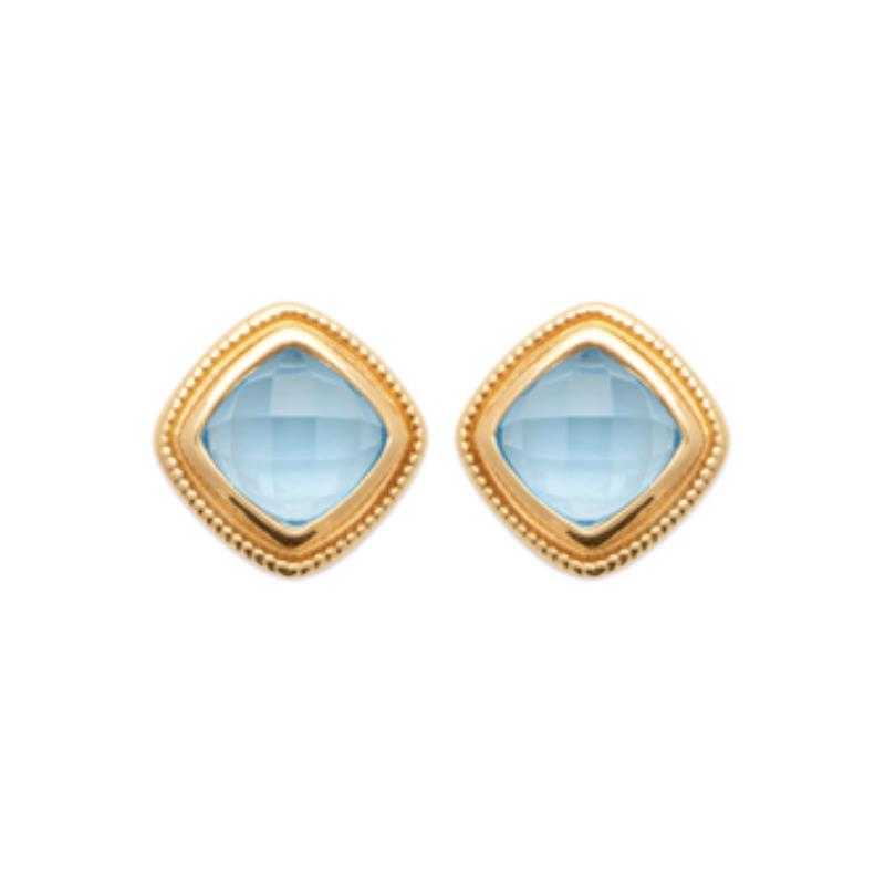 Coque de Nacre Puces d'oreilles plaqué or 23010960