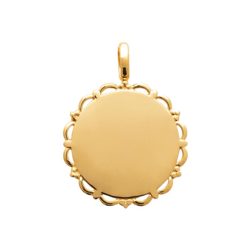 Coque de Nacre Médaille plaqué or 2770300