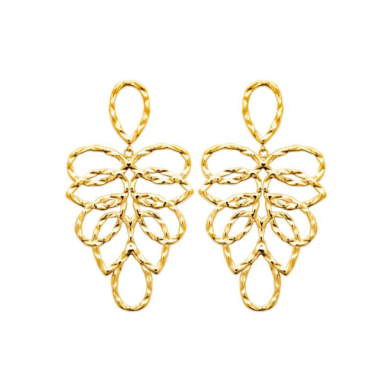 Izee Boucles d'oreilles pendantes acier doré 3135209