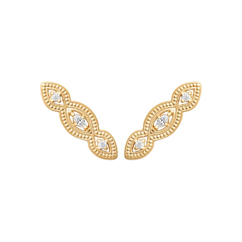 Coque de Nacre Boucles d'oreilles plaqué or 23083910