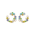 Coque de Nacre Puces d'oreilles plaqué or 23056505