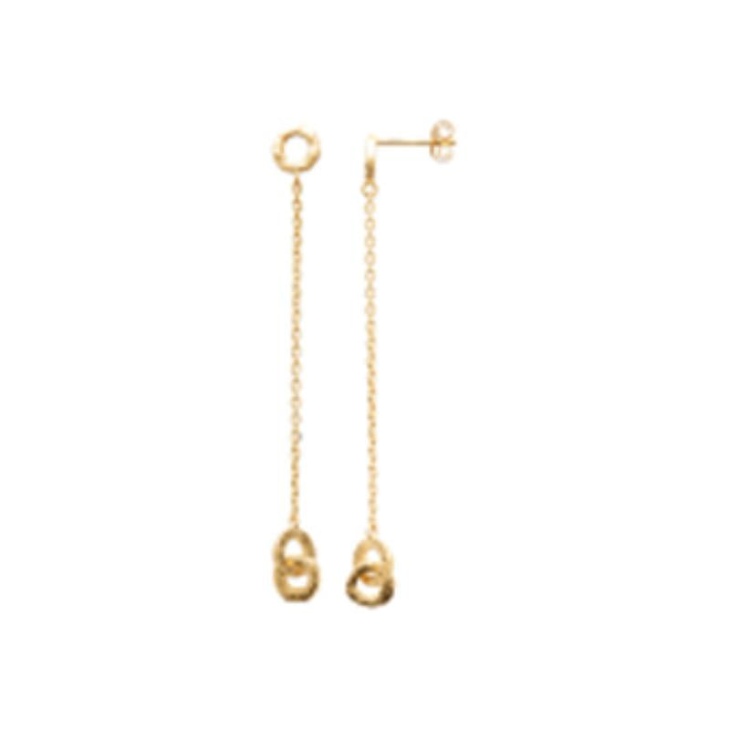 Coque de Nacre Boucles d'oreilles pendantes plaqué or 23033500