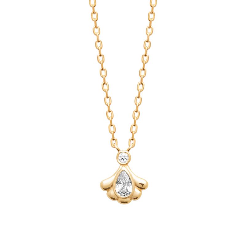 Coque de Nacre Collier plaqué or 974287