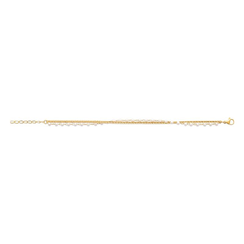 Coque de Nacre Bracelet acier doré 312402
