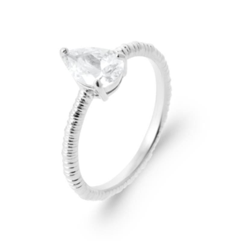Coque de Nacre Bague solitaire argent 1968310