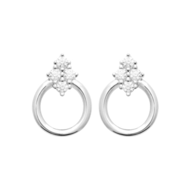 Coque de Nacre Puces d'oreilles argent 13061710
